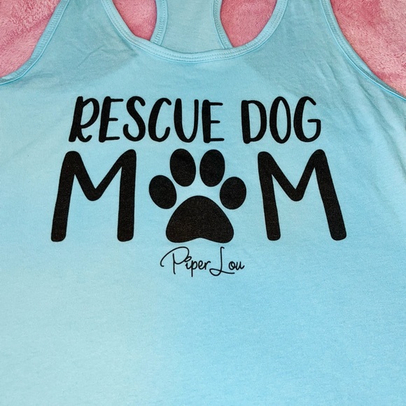 Next Level Rescue Dog Mom Tank Top Shirt - Picture 2 of 6